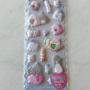 B303/B306 2023 Marshmallow Seal Puffy sticker sheet with gem embellishments (Right - B306) - Image 2