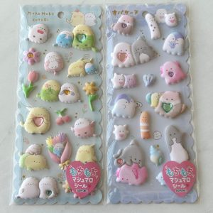 B303/B306 2023 Marshmallow Seal Puffy sticker sheet with gem embellishments (Right - B306)