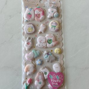 B304-B305 2023 Marshmallow Seal Puffy sticker sheet with gem embellishments (Left - Purple B305) - Image 2