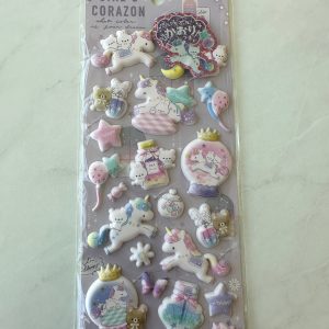 B319-B320 Puffy sticker sheet (Right - unicorn B319) - Image 2