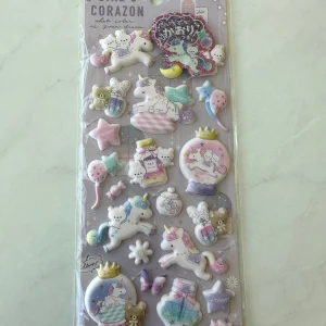 B319-B320 Puffy sticker sheet (Right - unicorn B319) - Image 2