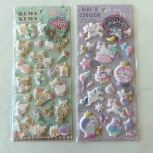 B319-B320 Puffy sticker sheet (Right - unicorn B319)