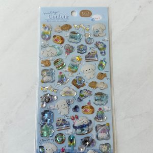 B331-B332 Melty Couleur Puffy Iridescent Pearl Sticker Sheet (Right - Gray B331) - Image 3