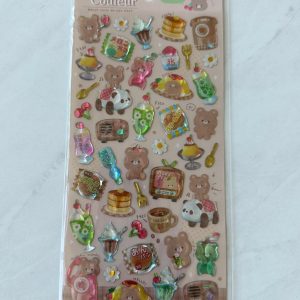 B329-B330 Melty Couleur Puffy Iridescent Pearl Sticker Sheet (Right - Rainbow B329) - Image 2