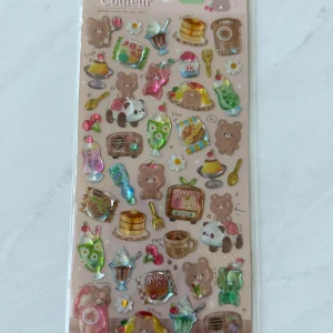 B329-B330 Melty Couleur Puffy Iridescent Pearl Sticker Sheet (Left - Brown B330) - Image 2
