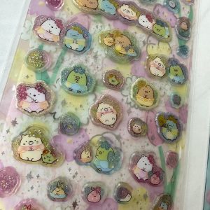 B327-B328 2023 New Sumikko Gurashi sticker sheet clear jelly glitter (Right - Blue B327) - Image 5