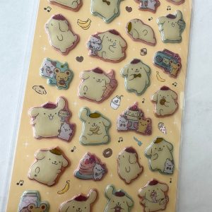 B337-B338 2023 Puffy pearlescent Sticker Sheet (Left - Pochacco B338) - Image 5