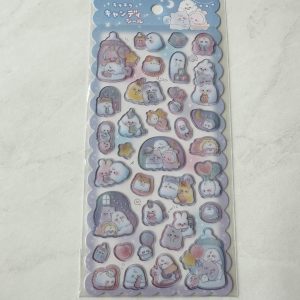 A34-A35 Jelly Sticker Sheet glitter accents (Left - Brown A34) - Image 3