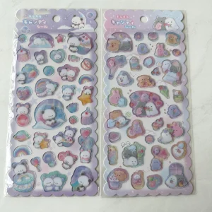 A36-A37 Jelly Sticker Sheet glitter accents