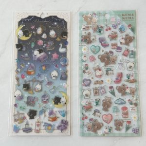 A63-A64 Jelly Sticker Sheet glitter accents (Left - Moon A64)