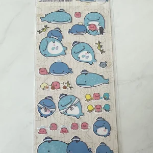 C62-C66 2020 Whale Sticker Sheet (Right - White C62) - Image 2