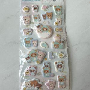 B157 2020 Rilakkuma Puffy Seal Sticker Sheet