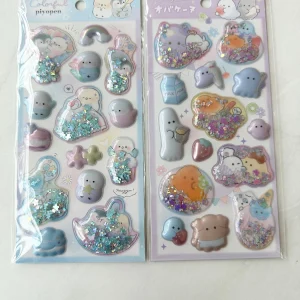 A95-A96 Puffy dry shaker sticker sheet