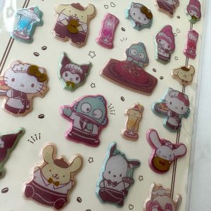 B335-B336 2023 Puffy pearlescent Sticker Sheet (Left - Cream B336) - Image 4