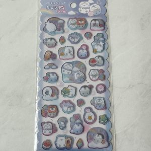 A32-A33 Jelly Sticker Sheet with glitter accents (Right - Pink A32) - Image 3