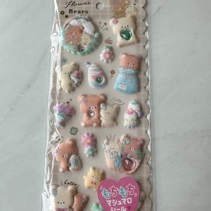 A142-A101/A143Marshmallow Seal Puffy sticker sheet with gem embellishments (Left - brown) - Image 2