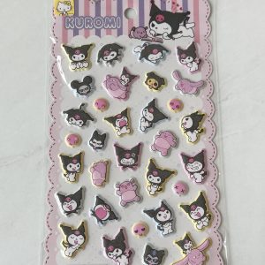 B109/B112 2021 Puffy Sticker Sheet (Kuromi B109) - Image 2