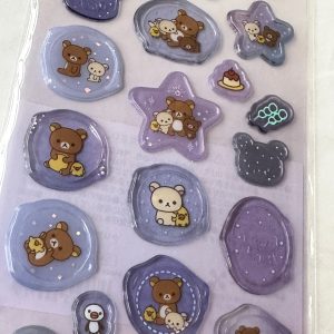 A132-A134 Clear jelly wax seal type stickers (Left - Blue A133) - Image 7