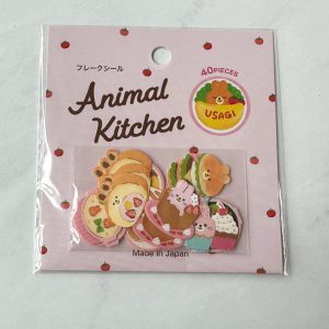 Y28 Animal Kitchen Sticker flakes 40pcs (Bunny - pink) - Image 2