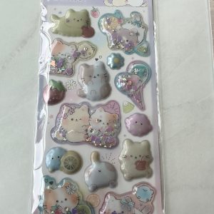 A100-A101/A143 Puffy dry shaker sticker sheet (Left - Purple A100) - Image 3