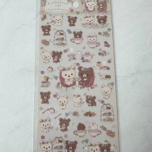 Alternative view of A52-A53 2023 Korilakkuma Chairoikoguma Sticker Sheet (Right - Brown A52)