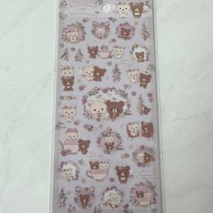 A52-A53 2023 Korilakkuma Chairoikoguma Sticker Sheet (Left - Purple A53) - Image 3