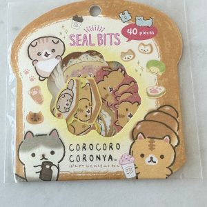 Y32 Seal Bits Sticker flakes paper with gold accents