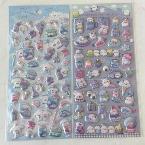 A92-A93 Puffy Iridescent Pearl Sticker Sheet (Right - Purple A93)