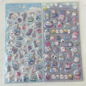 A92-A93 Puffy Iridescent Pearl Sticker Sheet