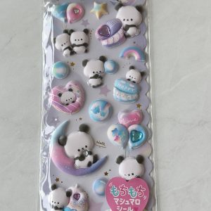 A144-A145 Marshmallow Seal Puffy sticker sheet with gem embellishments (Left - Blue A145) - Image 3