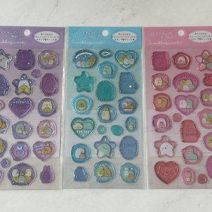 A135-A137 Clear jelly wax seal type stickers (Right - Pink A135)