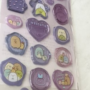 A135-A137 Clear jelly wax seal type stickers (Right - Pink A135) - Image 2