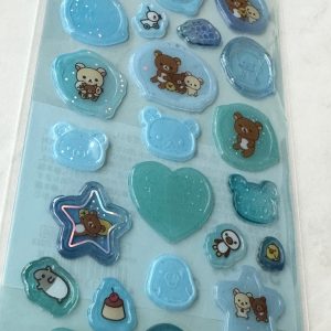 A132-A134 Clear jelly wax seal type stickers (Left - Blue A133) - Image 5