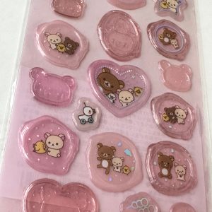 A132-A134 Clear jelly wax seal type stickers (Left - Blue A133) - Image 6