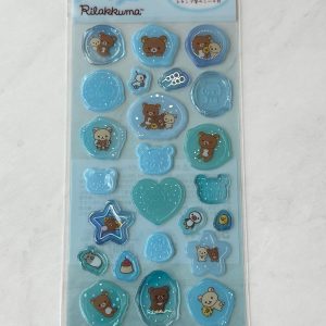 A132-A134 Clear jelly wax seal type stickers (Left - Blue A133) - Image 2