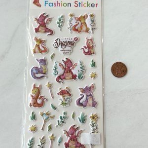 Dragon puffy sticker sheet