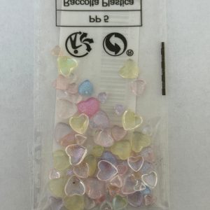 Clear Multisize Tiny heart embellishments 50 pieces