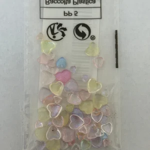 Clear Multisize Tiny heart embellishments 50 pieces