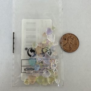 Alternative view of Clear Multisize Tiny heart embellishments 50 pieces