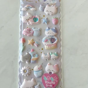 A106/A110-A107/A111 Marshmallow Seal Puffy sticker sheet with gem embellishments - Image 2