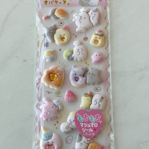 A106/A110-A107/A111 Marshmallow Seal Puffy sticker sheet with gem embellishments (Right-Pink A107/A111) - Image 2