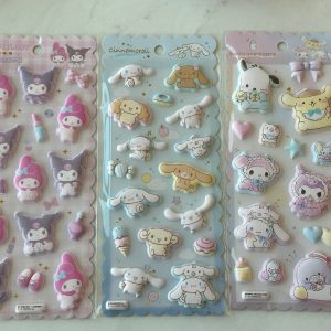 A102-A104 2024 Marshmallow Seal Puffy sticker sheet (Right- Sanrio A102)