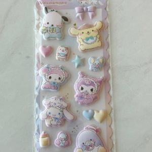 A102-A104 2024 Marshmallow Seal Puffy sticker sheet (Right- Sanrio A102) - Image 4