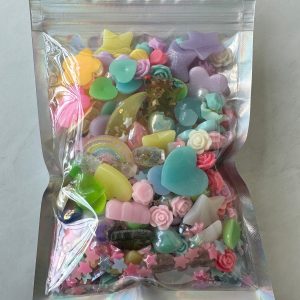 7# Grab bag of 3.5oz of mixed cabochon embellishment flatback charms (3.5oz)