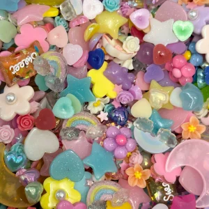 7# Grab bag of 3.5oz of mixed cabochon embellishment flatback charms (2oz) - Image 6