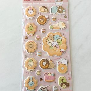 A113-A114 2024 Sumikkogurashi Puffy Seal Sticker Sheet (Right - Pink A114) - Image 2