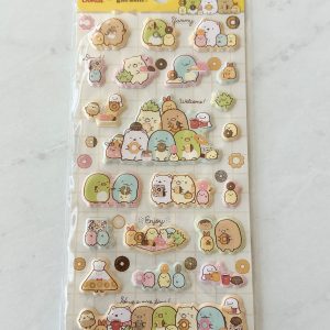 A113-A114 2024 Sumikkogurashi Puffy Seal Sticker Sheet (Right - Pink A114) - Image 3