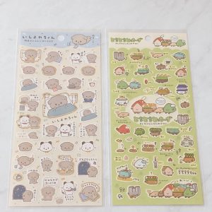 A156-A157 2023 San X Sticker Sheet (Left - Cream A156)
