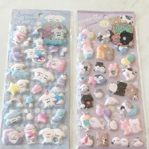 A152-A153 Marshmallow Seal Puffy sticker sheet