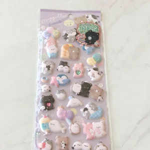 A152-A153 Marshmallow Seal Puffy sticker sheet - Image 3